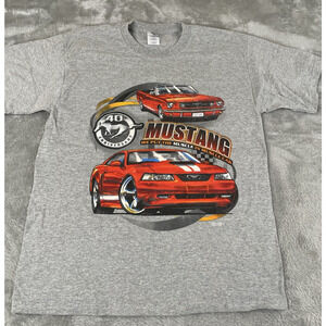Vintage Mustang Muscle Car 40th Anniversary T-Shirt Y2K 2004 Mens Large